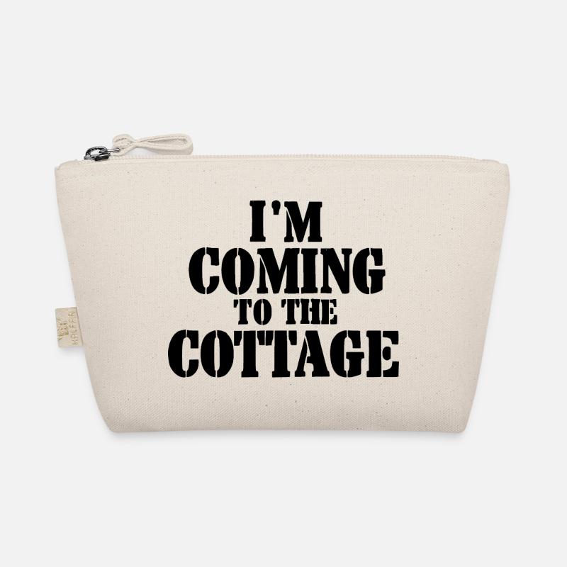 I`m coming to the cottage - schwarz - Bio-Täschchen - Natur