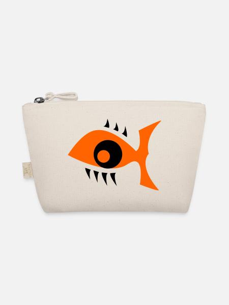 Eye Fish - Augenfisch - Bio-Täschchen - Natur - Vorne