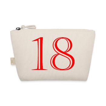 18. 18 JAHRE ALT. 18-JÄHRIGES JUBILÄUM. 18. GEBURTSTAG. - Bio-Täschchen - Natur - Vorne
