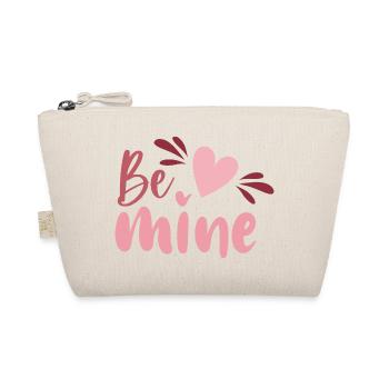Be Mine Heart Script - Organic Pouch - nature - Front