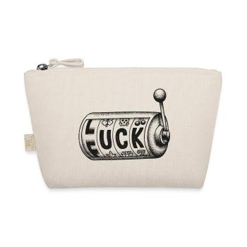 Fuck Luck – Wortspiel Glücksspiel Design - Bio-Täschchen - Natur - Vorne