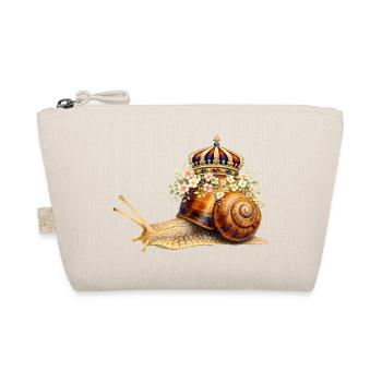 Royal Snail with Flower Crown - Organic Pouch - nature - Front