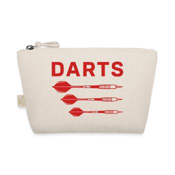 Rotes Darts Trio Design - Bio-Täschchen - Natur - Vorne