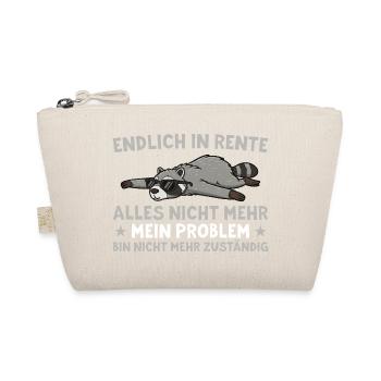 Rente Waschbär Nicht mehr zuständig - Rentner - Bio-Täschchen - Natur - Vorne