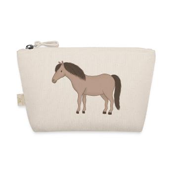 Beige horse with dark mane - Organic Pouch - nature - Front