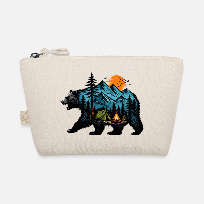 Night camping: mountain and fire Organic Pouch