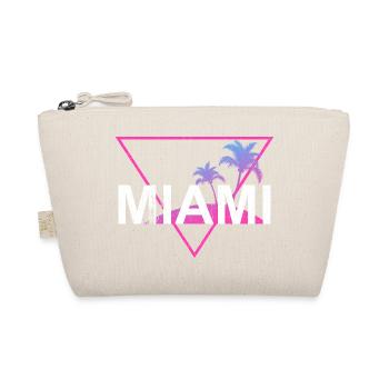 Miami Neon Palm Trees Retro - Organic Pouch - nature - Front