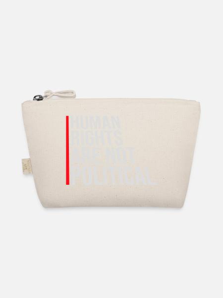 Human Rights Are Not Political Menschenrechte Logo - Organic Pouch - nature - Front