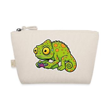 Chameleon Gamer Controller Video Games Mascot - Organic Pouch - nature - Front