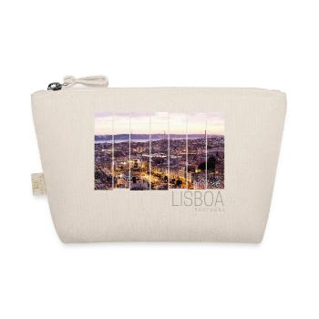 Lisbon Portugal Sunset Skyline Souvenir - Organic Pouch - nature - Front
