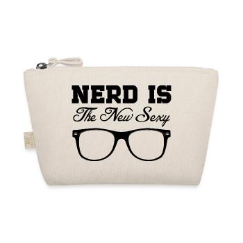 Nerd Is The New Sexy Funny Geek Glasses Art - Organic Pouch - nature - Front