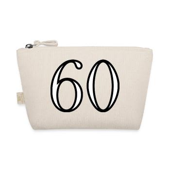 60. 60 YEARS. 60th ANNIVERSARY. 60TH BIRTHDAY. - Organic Pouch - nature - Front