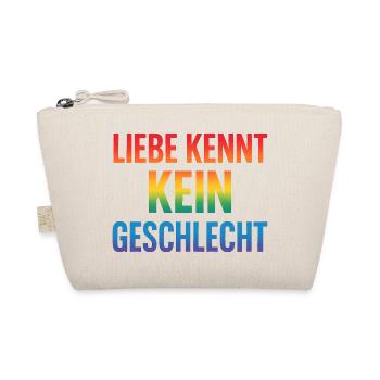 Liebe kennt kein Geschlecht Pride Statement LGBTQ - Bio-Täschchen - Natur - Vorne