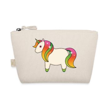 Cute Rainbow Unicorn - Bio-Täschchen - Natur - Vorne