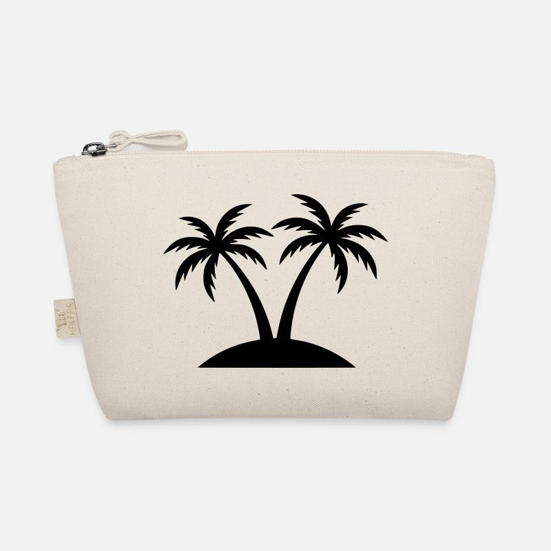 Palm Trees Island Beach Silhouette Organic Pouch