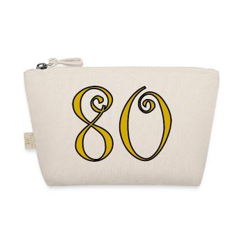 80. 80 YEARS. 80th ANNIVERSARY. 80 YEARS ANNIVERSARY. - Organic Pouch - nature - Front