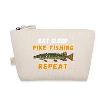 Eat, Sleep Hechtfischen Wiederholen Angler Geschenk - Bio-Täschchen - Natur - Vorne