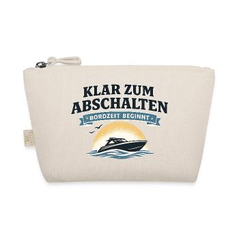Klar zum Abschalten Boot Spruch für Freizeit - Bio-Täschchen - Natur - Vorne