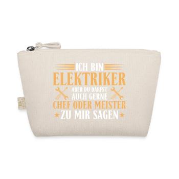 Elektriker Chef Meister – Handwerker Geschenk - Bio-Täschchen - Natur - Vorne