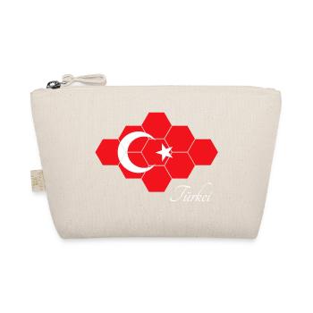 Turkey Hexagon Flag Art - Organic Pouch - nature - Front