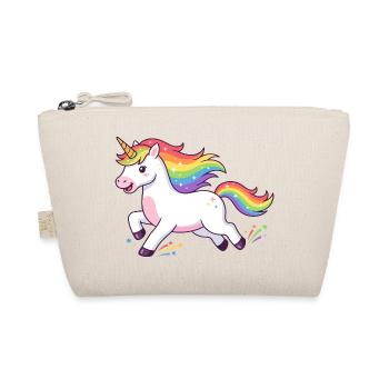 Regenbogen-Einhorn-Burst - Bio-Täschchen - Natur - Vorne