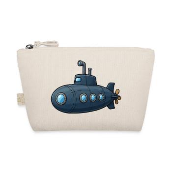 Blue Cartoon Submarine Adventure - Organic Pouch - nature - Front