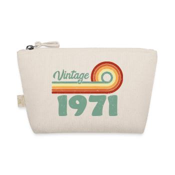 Vintage 1971 Birthday Mountain Retro 1971Celeb - Organic Pouch - nature - Front