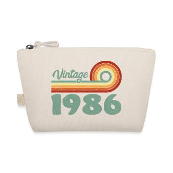 Vintage 1986 Retro Mountain Birthday 1986 - Organic Pouch - nature - Front