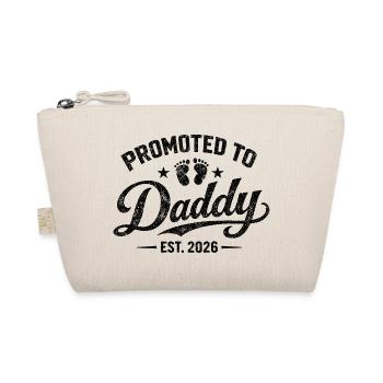 Promoted Dad 2026 Father-to-be Announcement Birth - Organic Pouch - nature - Front