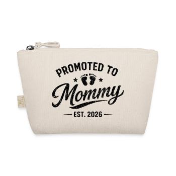 Promoted to Mommy Est 2026 – Pregnancy Announcement - Organic Pouch - nature - Front