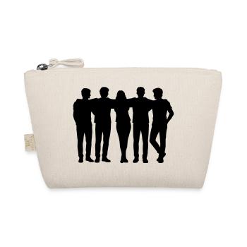 People Group Silhouette Friends Team Together - Organic Pouch - nature - Front