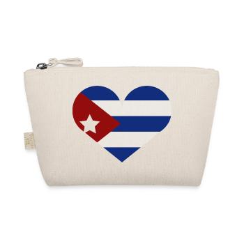 Cuban flag in the shape of a heart - Organic Pouch - nature - Front