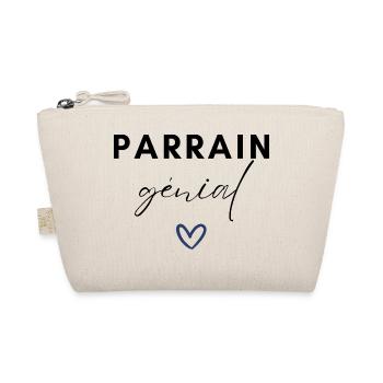 parrain génial / cadeau humour parrain - Trousse biologique - nature - Devant