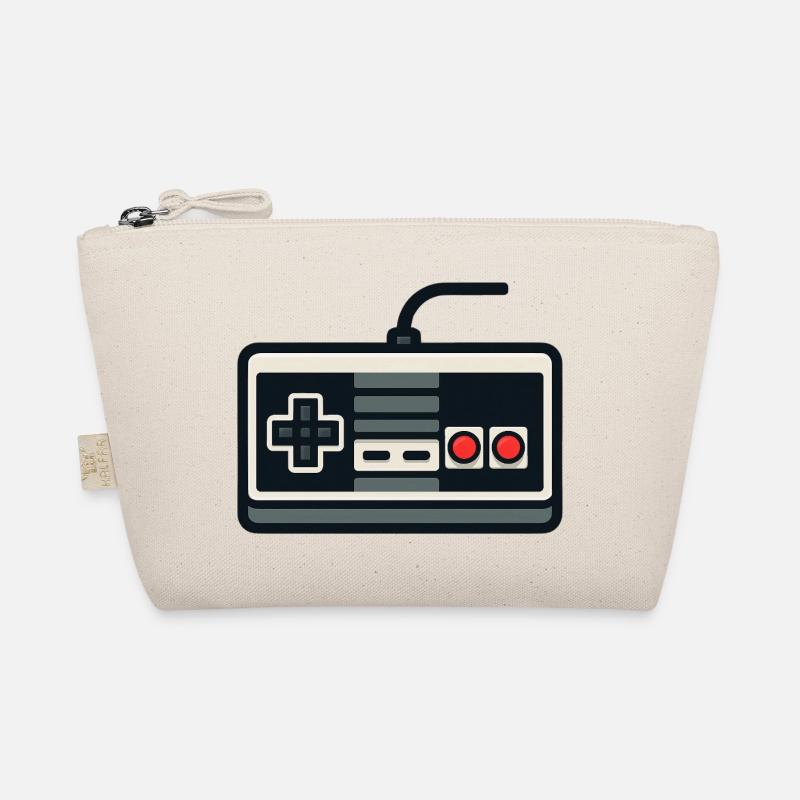 Retro NES Style Gamepad Outline Organic Pouch