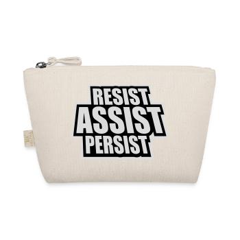 Resist Assist Persist Aktivismus Motivation Logo - Bio-Täschchen - Natur - Vorne