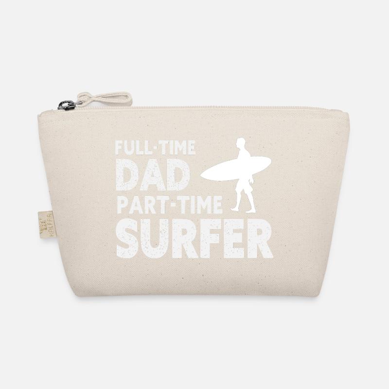 Full-time Dad Part-time Surfer - Organic Pouch - nature