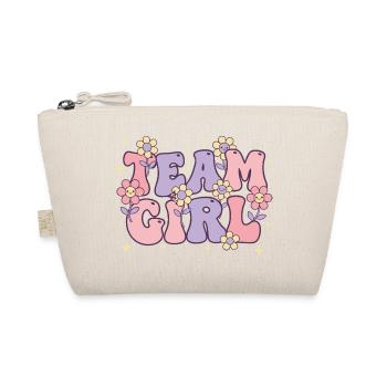 Révélation du sexe : équipe fille baby shower Maman Papa - Trousse biologique - nature - Devant