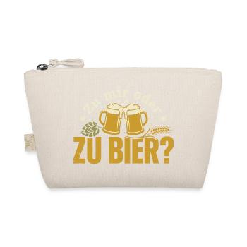 Bier Zu Mir Oder Zu Bier Flirt Single Party Malle - Bio-Täschchen - Natur - Vorne