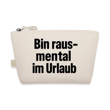 Schwarze Typo-Block Kunst Urban - Bio-Täschchen - Natur - Vorne