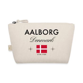 Aalborg Denmark Coordinates Travel Souvenir - Organic Pouch - nature - Front