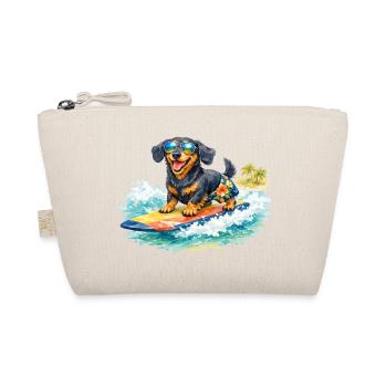 Dachshund Surfing in Sunshine - Organic Pouch - nature - Front
