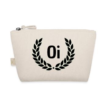 Green Laurel Wreath Outline - Organic Pouch - nature - Front