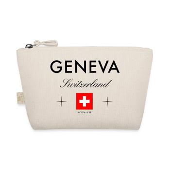 Genf Schweiz Koordinaten Reise Souvenir - Bio-Täschchen - Natur - Vorne