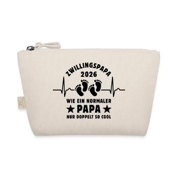 Zwillingspapa 2026 - Cooler Papa - Vatertag - Bio-Täschchen - Natur - Vorne
