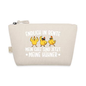 Rente Mein Chef sind meine Hühner Landwirt - Bio-Täschchen - Natur - Vorne