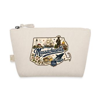 Massachusetts Vintage State Pride Aufkleber - Bio-Täschchen - Natur - Vorne
