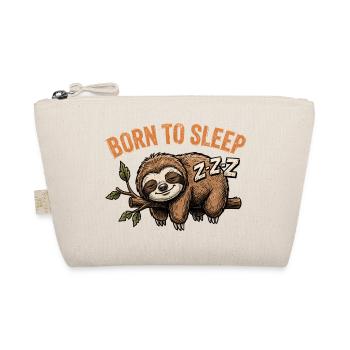 Faultier Born To Sleep Geschenk Sloth lustig - Bio-Täschchen - Natur - Vorne