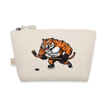 Tiger stark entschlossen Eishockey Spieler Comic - Bio-Täschchen - Natur - Vorne