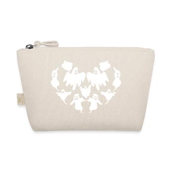 Halloween Heart Ghost - Organic Pouch - nature - Front