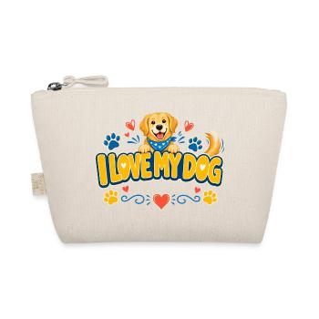 I Love My Dog Logo - Organic Pouch - nature - Front